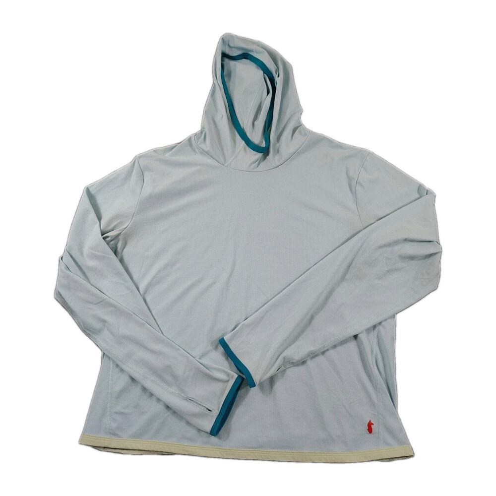 Cotopaxi Sombra Sun Hoodie Womens L Light Blue Lightweight Hoody Stretch Outdoor